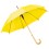 Зонт-трость с деревянной ручкой, полуавтомат, желтый