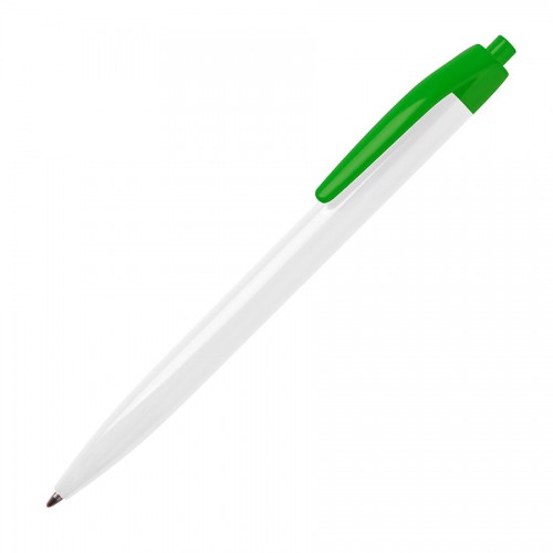 N8, ручка шариковая, белый/зеленый, пластик, белый, зеленый