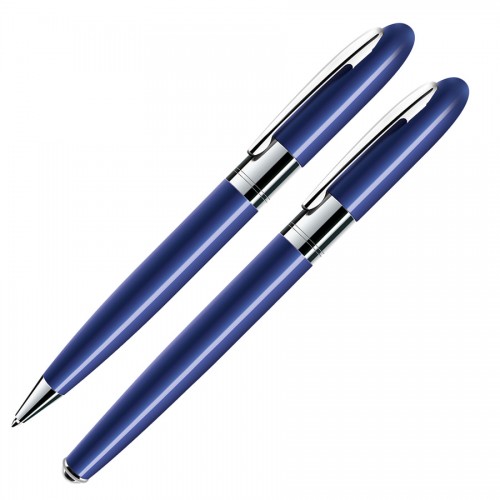 MOONLIGHT, набор: ручка шариковая и ручка-роллер (без футляра), синий