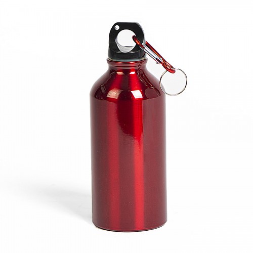 Бутылка для воды с карабином MENTO, 400мл, красный