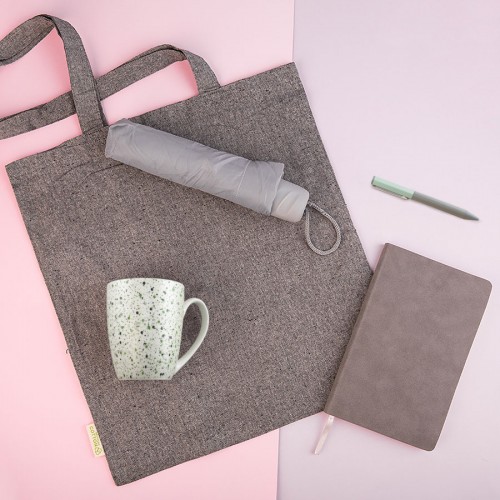 Набор подарочный DUSTYROSE: кружка, ручка, зонт, бизнес-блокнот, сумка, серый/светло-зеленый, серый, зеленый
