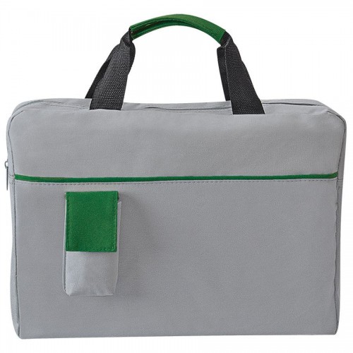 Конференц-сумка 'Sense' с карманом, зеленый, серый