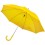 Зонт-трость с пластиковой ручкой, механический, желтый