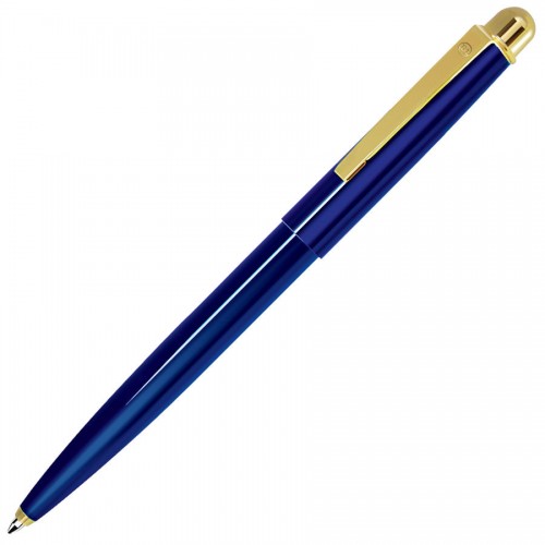 DELTA NEW, ручка шариковая, синий/золотистый, синий, золотистый