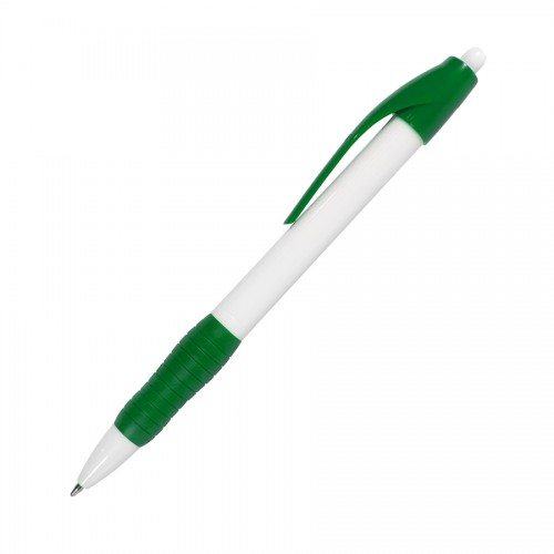 N4, ручка шариковая с грипом, белый/зеленый, пластик, белый, зеленый
