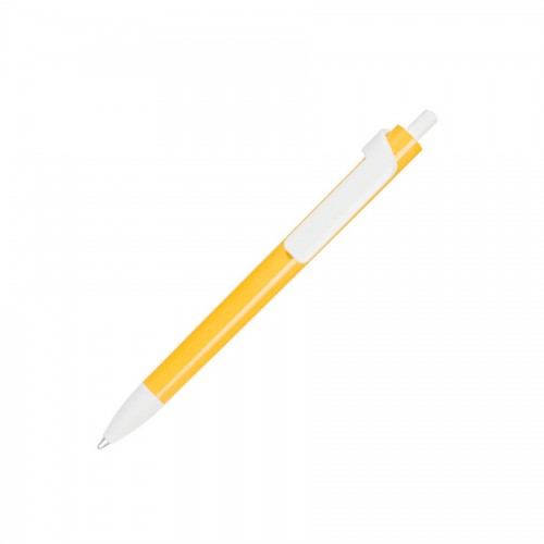Ручка шариковая FORTE GREEN SAFE TOUCH, пластик, белый, желтый