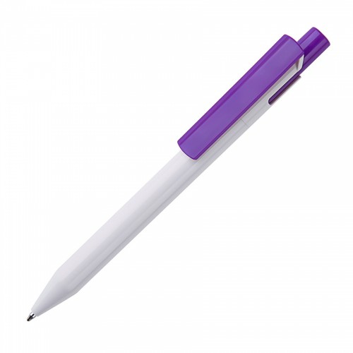 Ручка шариковая Zen, белый/фиолетовый, пластик, фиолетовый, белый