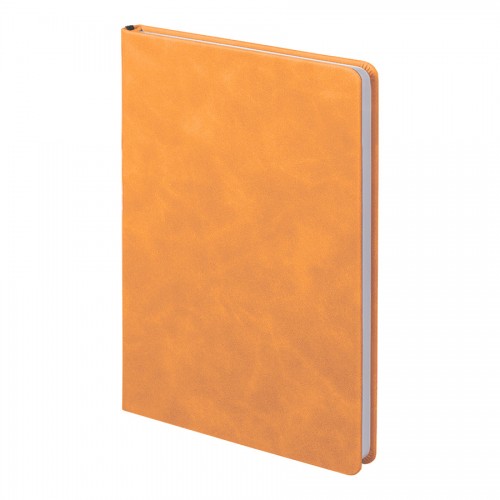 Ежедневник недатированный Muse, оранжевый, А5, с декоративной черной полосой, блок в линейку