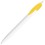 Ручка шариковая X-1 WHITE, белый/желтый непрозрачный клип, пластик, белый, желтый