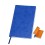 Бизнес-блокнот 'Funky', 130*210 мм, синий, оранжевый форзац, мягкая обложка, блок-линейка