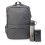 Подарочный набор TOWNIE: рюкзак, внешний аккумулятор, термос, черный, серый