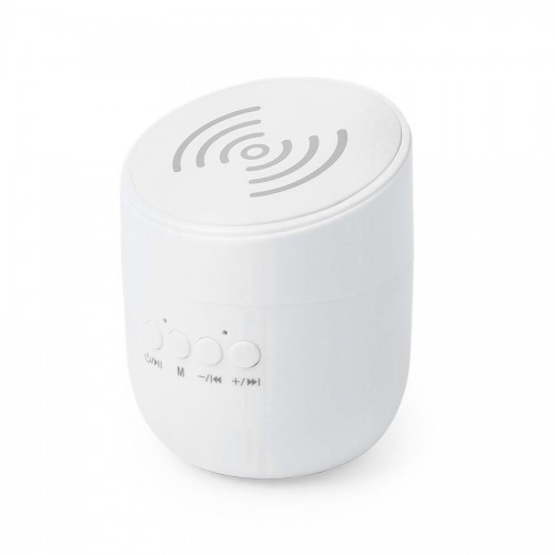 Bluetooth колонка со встроенной беспроводной зарядкй Dortam, белый