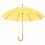 Зонт-трость механический, деревянная ручка, желтый