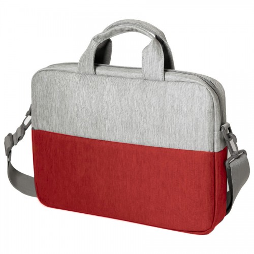 Конференц-сумка BEAM NOTE, серый/красный, 39х30х6.5 см, ткань верха:100% полиамид, под-д:100%полиэст, серый, красный