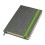 Бизнес-блокнот 'Fancy', 135х210 мм, серый/зеленый, твердая обложка,  резинка 10 мм, блок-линейка, серый, зеленый