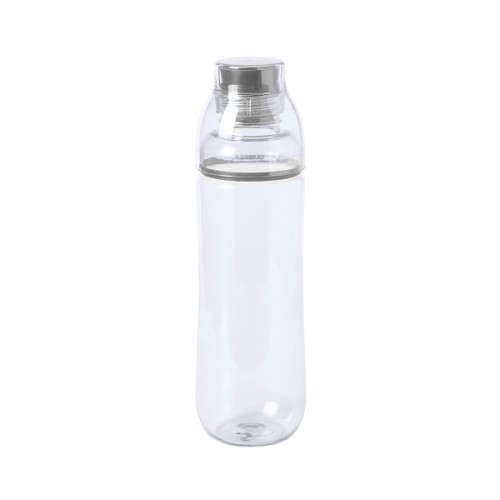 Бутылка для воды FIT, 700 мл; 24,5х7,4см, прозрачный с серым, пластик rPET, прозрачный, серый
