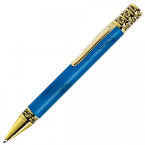GRAND, ручка шариковая, синий/золотистый, синий, золотистый