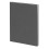 Бизнес-блокнот BIGGY, B5 формат, серый, серый форзац, мягкая обложка, в клетку
