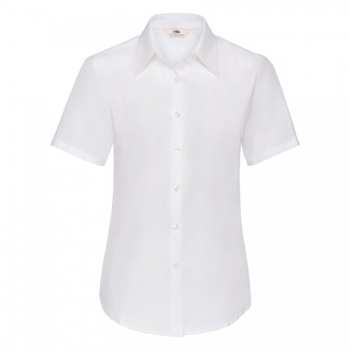 Рубашка женская  'Lady-Fit Short Sleeve Oxford Shirt', белый