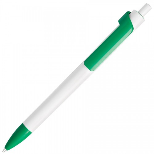 FORTE, ручка шариковая, белый/зеленый, пластик, белый, зеленый