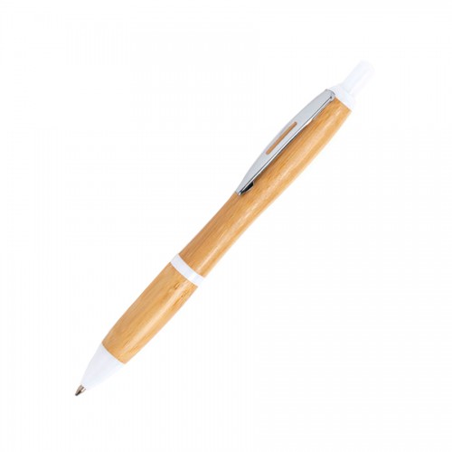 DAFEN, ручка шариковая, бамбук, пластик, металл, белый, бежевый