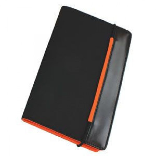 Визитница 'New Style' на резинке  (60 визиток), оранжевый, черный