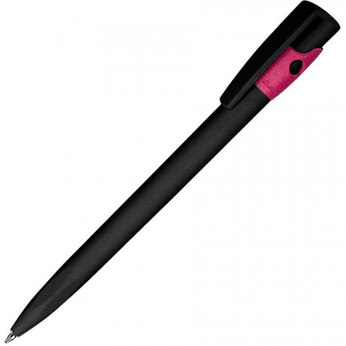 Ручка шариковая KIKI ECOLINE, черный/розовый, экопластик, черный, розовый