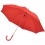 Зонт-трость с пластиковой ручкой, механический, красный