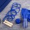 Набор подарочный FITWELL: спортивное полотенце, скакалка, рюкзак, синий
