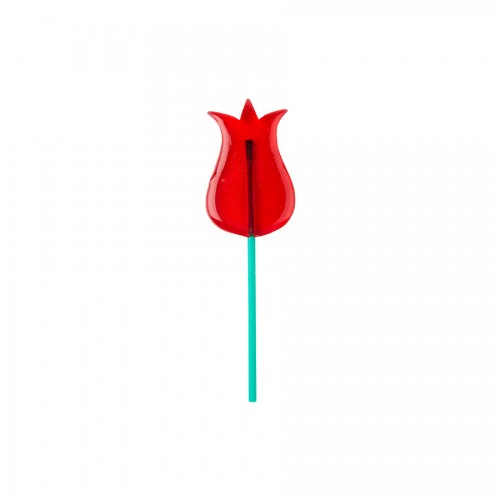 Карамель леденцовая 'Тюльпан' со вкусом вишни,  23гр, красный