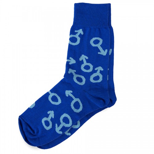 Подарочный набор 'Мужской', упаковка,  носки тематические, синий