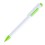 Ручка шариковая MAVA, белый/зеленое яблоко, пластик, белый, зеленое яблоко