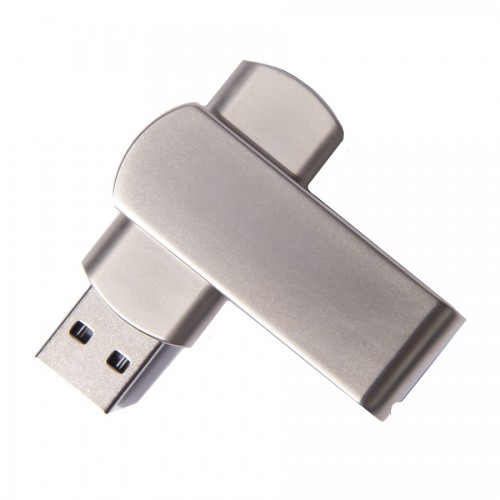 USB flash-карта SWING METAL (32Гб), серебристая, 5,3х1,7х0,9 см, металл, серебристый