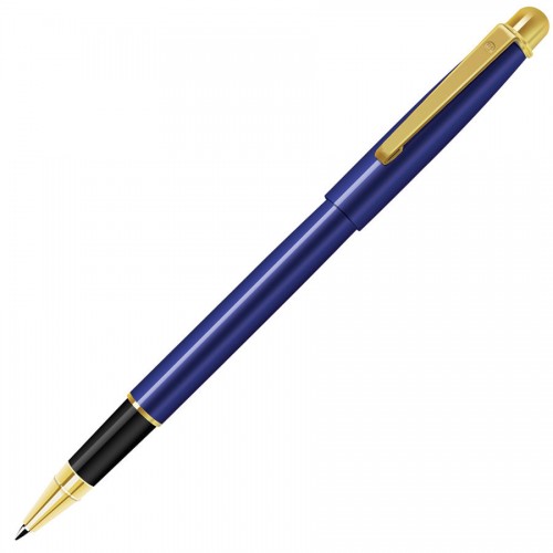 DELTA NEW, ручка-роллер, синий/золотистый, синий, золотистый