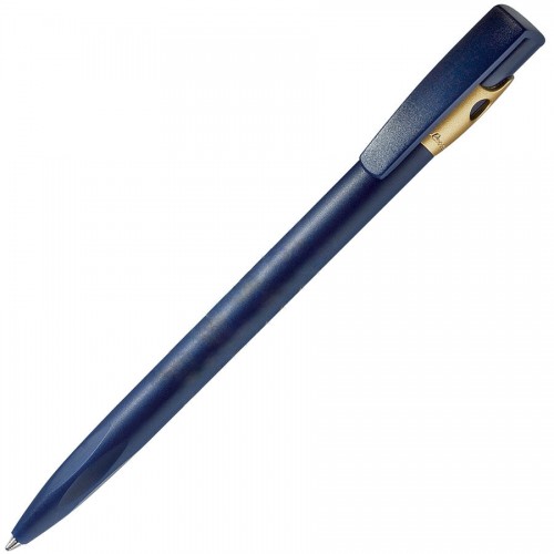 KIKI FROST GOLD, ручка шариковая, синий/золотистый, пластик, синий, золотистый