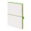 Бизнес-блокнот 'Combi', 130*210 мм, бело-зеленый, кремовый форзац, гибкая обложка, в клетку/нелин, белый, зеленый