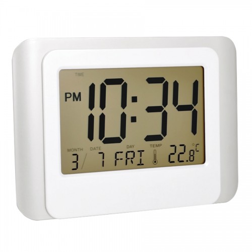 Часы настольные/настенные  'Good day' с будильником, календарем и термометром, белый