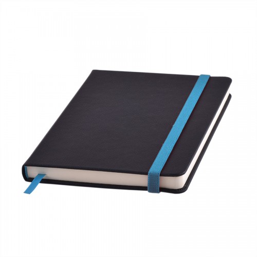 Ежедневник недатированный RAY, формат А5, черный, голубой