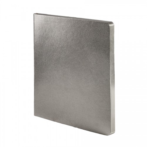 Бизнес-блокнот AURI, формат А5, серебристый, блок в линейку