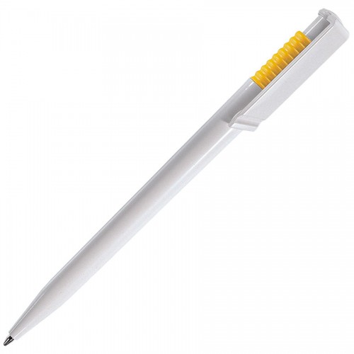 OCEAN, ручка шариковая, желтый классик/белый, пластик, белый, желтый
