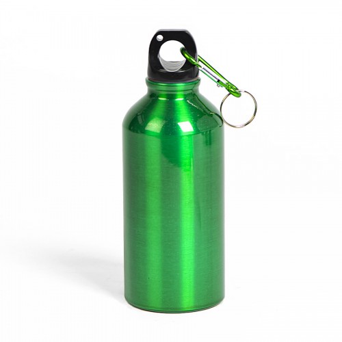 Бутылка для воды с карабином MENTO, 400мл, зеленый