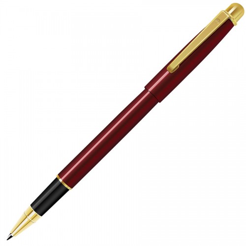 DELTA NEW, ручка-роллер, красный/золотистый, красный, золотистый