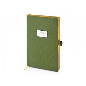 Ежедневник недатированный А5 Verde с нашивкой, зеленый