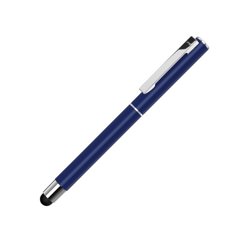 Ручка металлическая стилус-роллер STRAIGHT SI R TOUCH, темно-синий