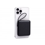 Магнитный беспроводной внешний аккумулятор c подсветкой лого Энчант, 10000 мАч, черный