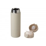 Вакуумная термокружка Waterline c кнопкой Guard, 400 мл, тубус, бежевый