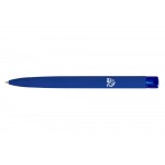 Ручка пластиковая шариковая трехгранная Trinity K transparent Gum soft-touch с чипом передачи инфо, темно-синий