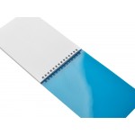 Блокнот на пружине в пластиковой обложке А5, синий