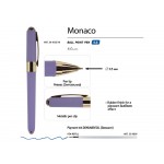 Ручка пластиковая шариковая Monaco, 0,5мм, синие чернила, лавандовый