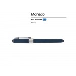 Ручка пластиковая шариковая Monaco, 0,5мм, синие чернила, темно-синий navy/серебристый